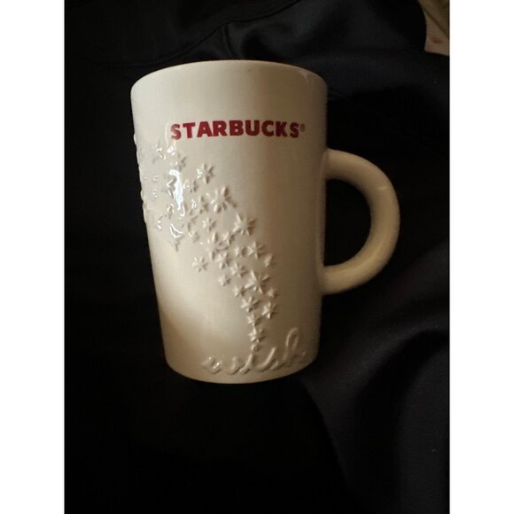 Starbucks Ceramic Mug 2010  Embossed Stars & Wish Design 10 Fl Oz - Picture 2 of 5